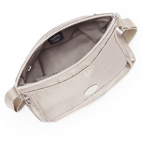 Bolsos Cruzados Kipling Aisling Metallic Plateados | MX 1047JP